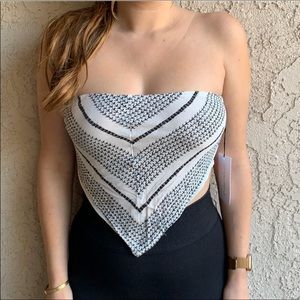 Black & White Bandana Top